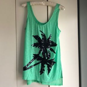 Green Palm Tree Tank Top